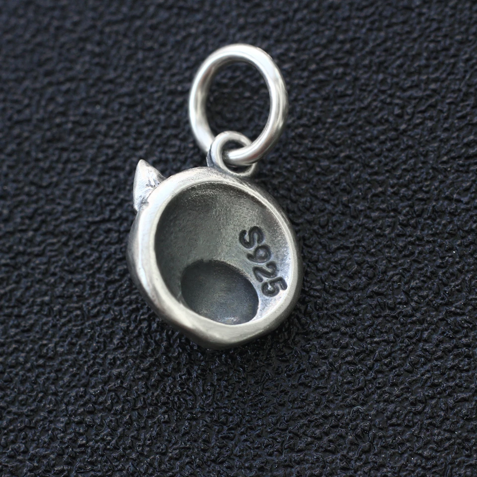 925纯银狐狸睡眠吊坠小饰品适合欧洲手链项链复古 — 第 4/4 张图片