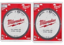 2 MILWAUKEE 12" METAL STEEL CUTTING CARBIDE CIRCULAR SAW BLADES 60T 48-40-4265