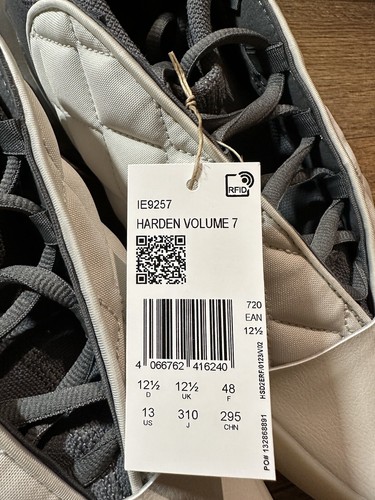Adidas Harden Vol.7 James Harden Grey/White Basketball Shoes IE9257 Men's UK12.5 - Picture 8 of 17
