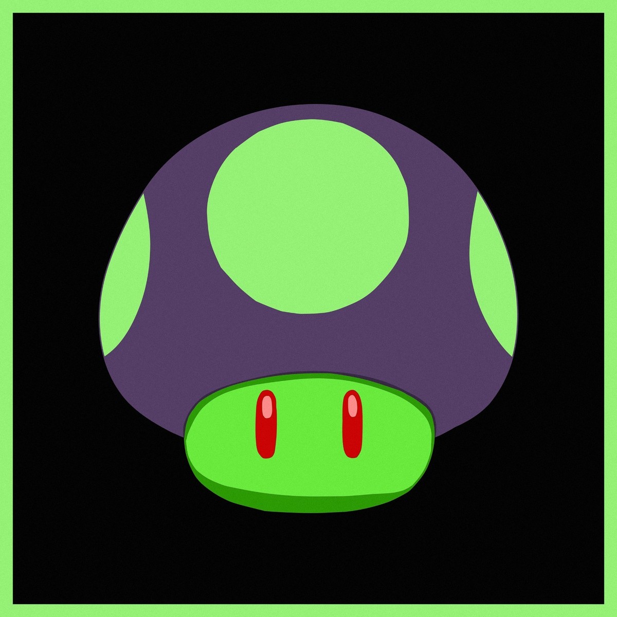 Super Mario Zombie Mushroom Nintendo Pop Art Signed LtdEd. Print