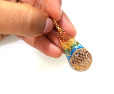 7 chakra super EMF Protection Flower of Life Orgone Pendant