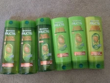 (6) GARNIER FRUCTIS SLEEK & SHINE SMOOTHING SHAMPOO 12.5 OZ & CONDITIONER 12 OZ