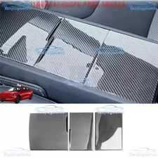 For Tesla Model 3 2024-2025 Dry Carbon Fiber Center Console Box Panel Cover Trim
