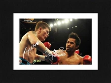8X6 Mount RICKY HATTON & PACQUIAO Signed PHOTO Boxing Print Ready to Frame