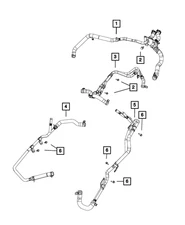 Genuine Mopar Heater Supply And Return Hose And Tube 68251577AB