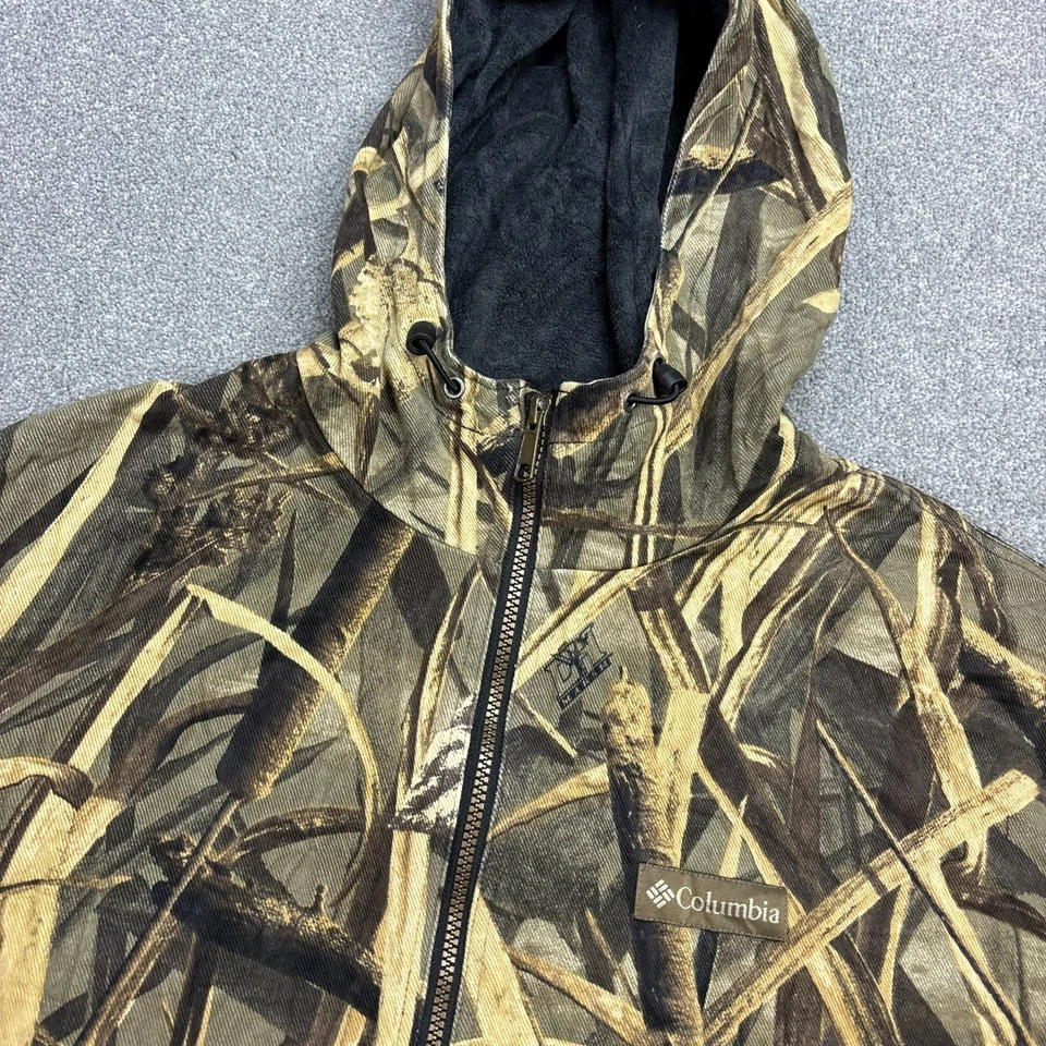 Chaqueta Columbia Adulto Grande Marrón RealTree Lona Ropa de Trabajo Camuflaje Caza Capucha Hombres Foto 3 de 4