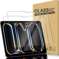 2 PCS For 2025 iPad Pro 13-inch (M5 / M4) Tempered Glass Screen Protector Saver