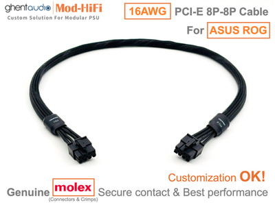  16AWG PCI-E GPU 8P Cable for ASUS ROG THOR Platinum III 1200W - 70cm/27 inch