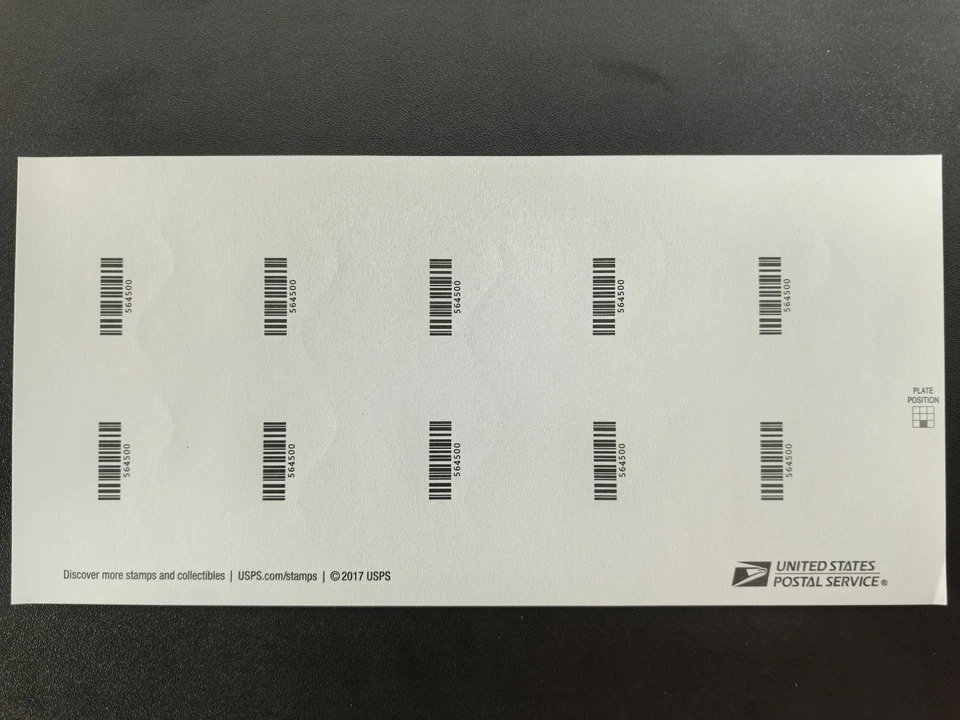 Estampillas de Estados Unidos 2017 globales: suculentas verdes 5 hojas de 10 / un total de 100 Foto 2 de 2