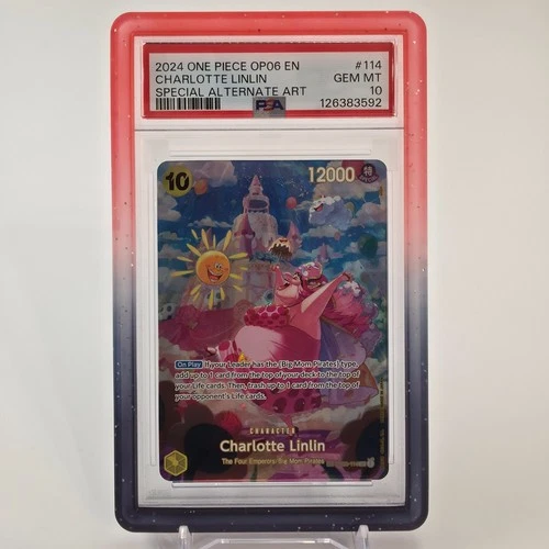 PSA 10 GEM MINT ONE PIECE CHARLOTTE LINLIN OP03-114 SP Alt. Art ENG