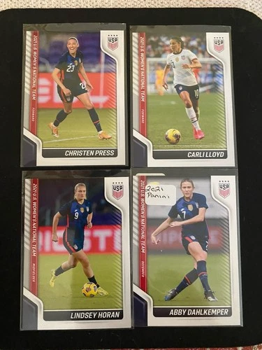 21 USA Women’s National Soccer Team Lloyd, Horan, Press, Dahlkemper, NrMt/Mt
