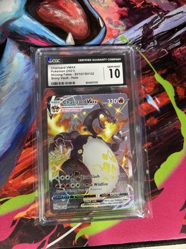 Charizard VMAX Pokémon (2021) Shining Fates - SV107/SV122 Holo CGC 10