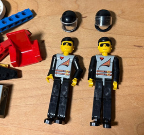 Two Vintage 1995/6 LEGO Technic Partial Sets: 8244 & 8225 +Two Race Car Drivers