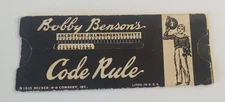 1935 Bobby Benson Western radio Cereal Premium Decoder slide Rule