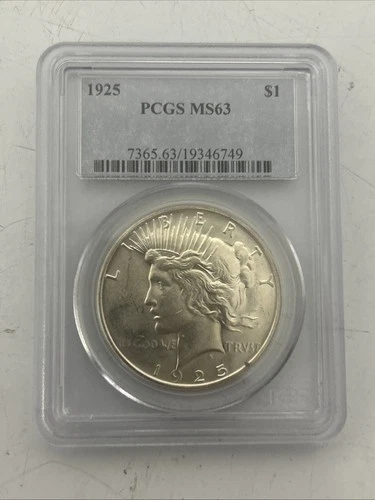 1925 Peace Silver Dollar NGC MS63 Uncirculated