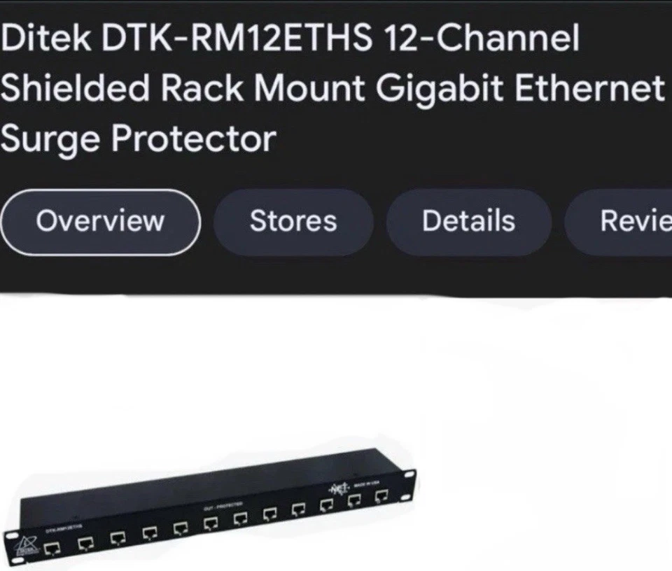 Protector contra sobretensiones de montaje en rack SWITCH 10 GB de DTK-RM12ETHS IP PoE video 12 puertos analógico Foto 3 de 4
