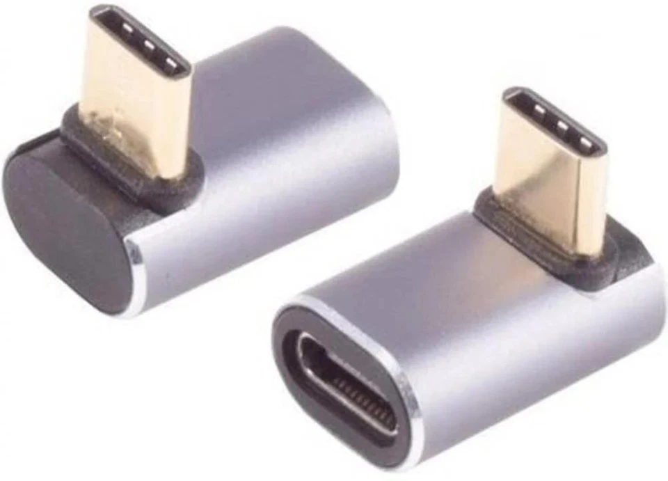 USB-C 90° Winkeladapter, 40 Gbps, Bidirektionale Datenübertragung, vertikal, - Bild 1 von 1
