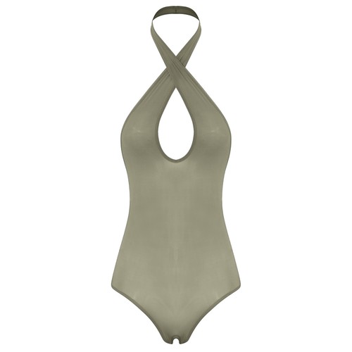 Damen Einteiler Sexy Overall Teddy Body Neckholder Catsuit Dessous Erwachsene - Bild 54 von 110