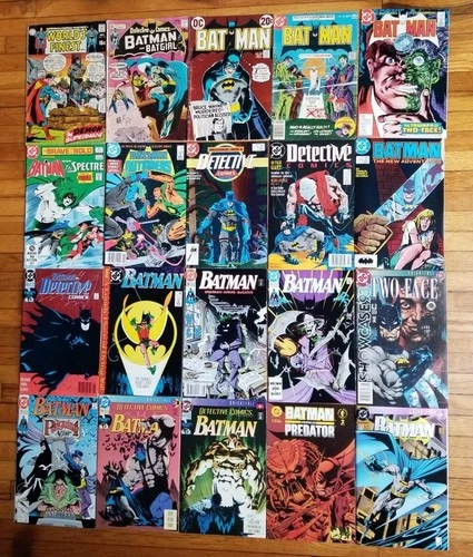 1969-93 Batman Lot DC Comic Books Bronze Copper Age Joker Two Face 70s 80s vtg