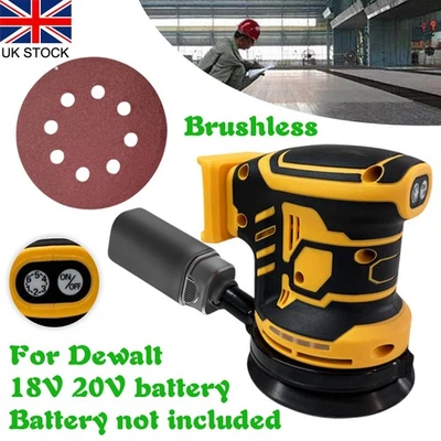 6 Speeds 125mm Brushless Random Orbital Sander Discs For Dewalt 18V 20V Battery
