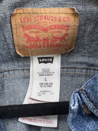 Levis Denim Jacket Youth Large Blue Trucker 12-13 Years - Picture 5 of 5