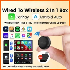 New Mini 5.0 Wireless Adapter Wireless CarPlay Android Auto For OEM Car