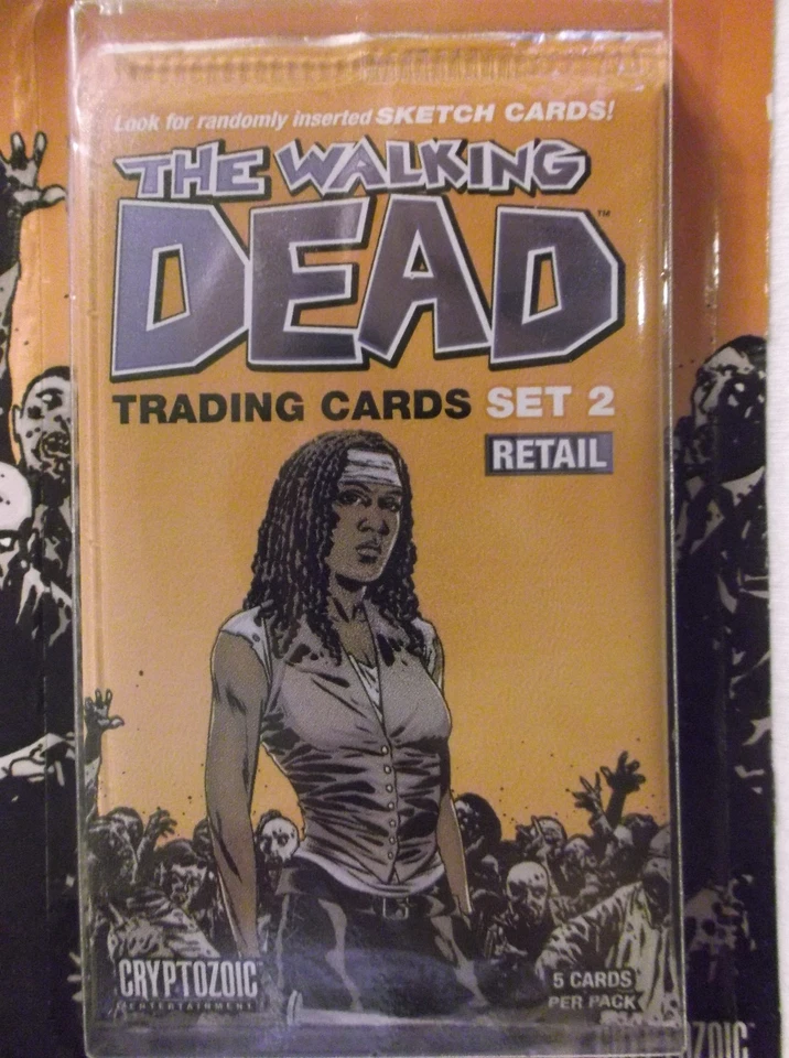 Juego de 2 cartas coleccionables de cómic The Walking Dead.  ¡Dos blisteres sellados!    Foto 2 de 4