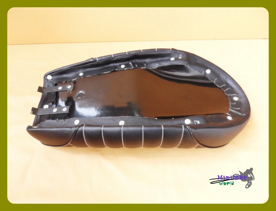Fit For Yamaha SR400 SR500 Black Seat Complete+White Stitch Black Trim *mi3643* Foto 4 de 4