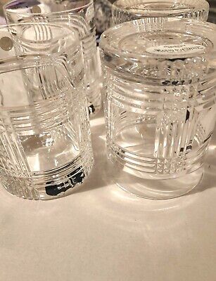 NEW - SET OF 4 RALPH LAUREN Lead Crystal GLEN PLAID DOUBLE NEW - SET OF 4 RALPH LAUREN Lead Crystal GLEN PLAID DOUBLE
