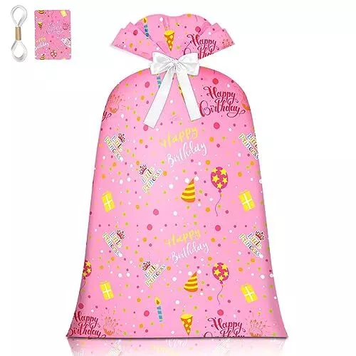 Extra Large Gift Bag for Girl Birthday Gift Bag Jumbo Gift BagBday Pink  Gift