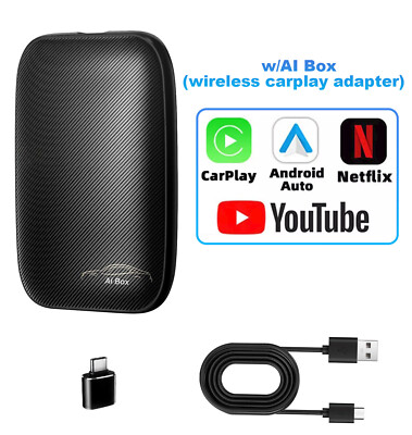 for YouTube Netflix Wireless CarPlay Adapter Converts the Wired w/Android AI Box