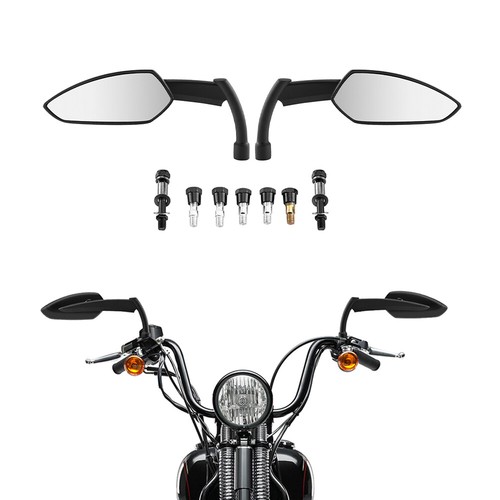 MOFUN Black Rear-View Side Mirrors For Harley TOURING Street Road Glide Special - Picture 4 of 10