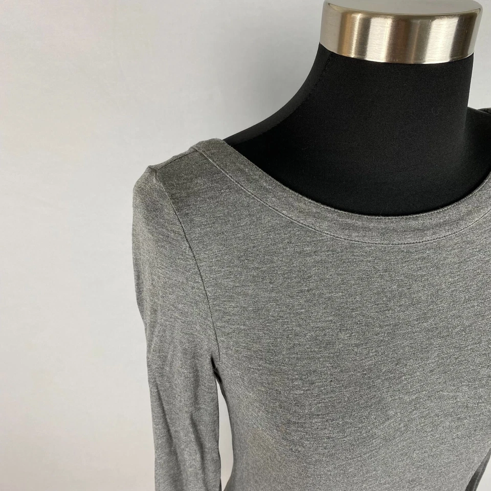 Top de ballet Banana Republic para mujer XS gris manga larga mezcla de viscosa rayón OT Foto 3 de 4