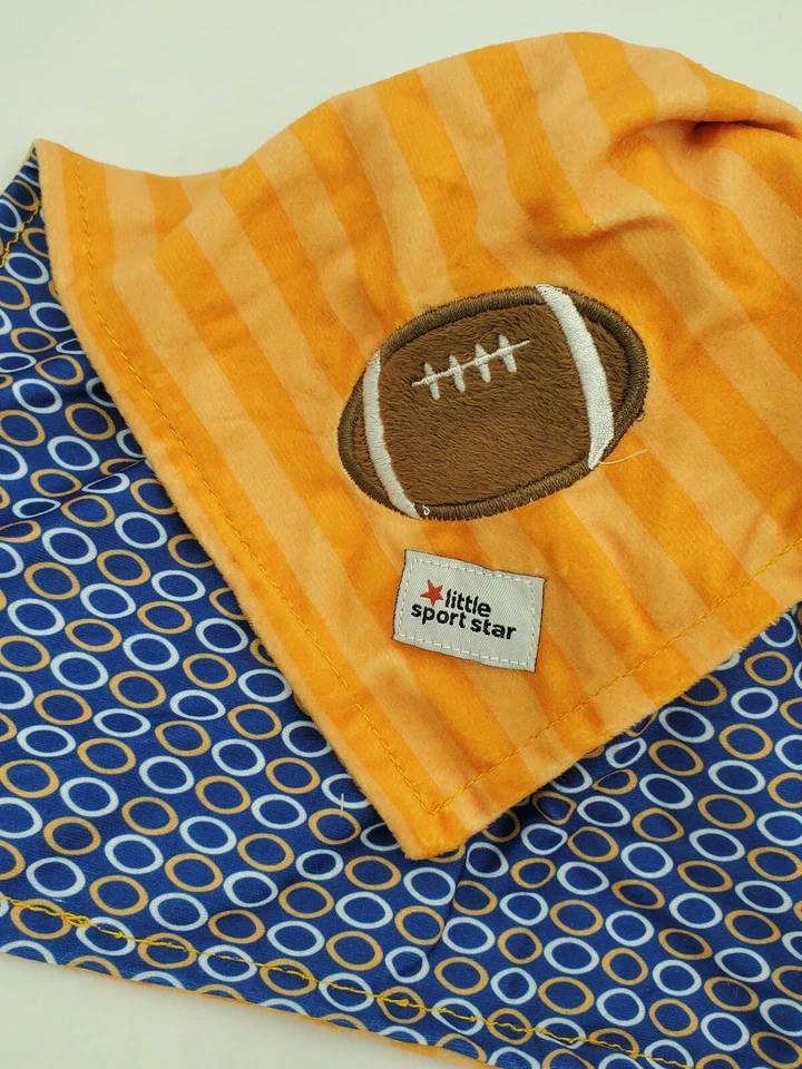 Manta de Seguridad Temática de Fútbol, Regalo Baby Shower, Deportes Naranja, B57 MP Foto 3 de 4