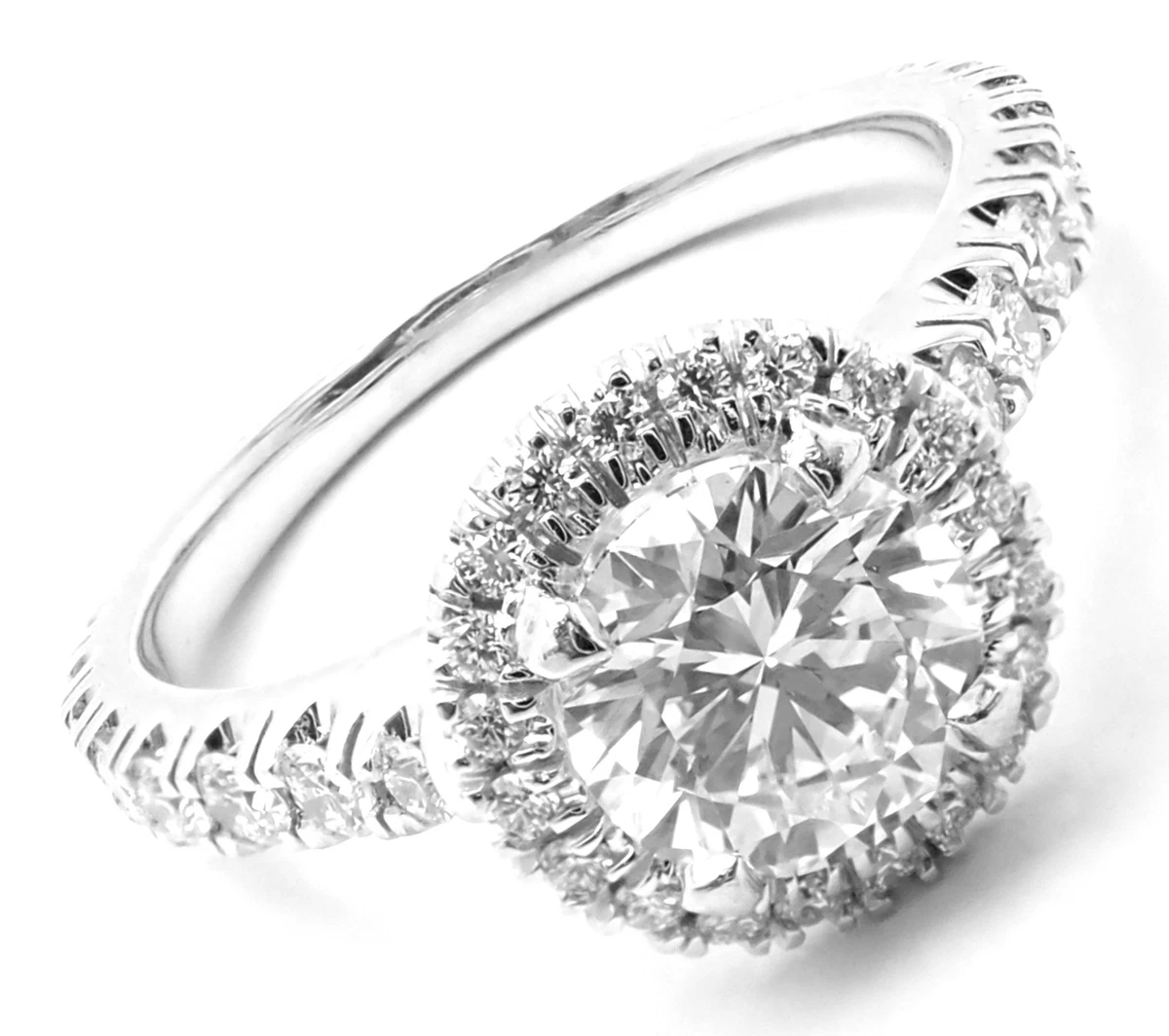 Authentic Cartier Destinee Platinum Diamond Solitaire Engagement
