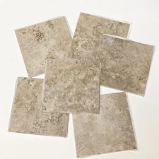 6" x 6" Deco Stone Travertine Vinyl Wall Floor Tile Self Stick Groutable