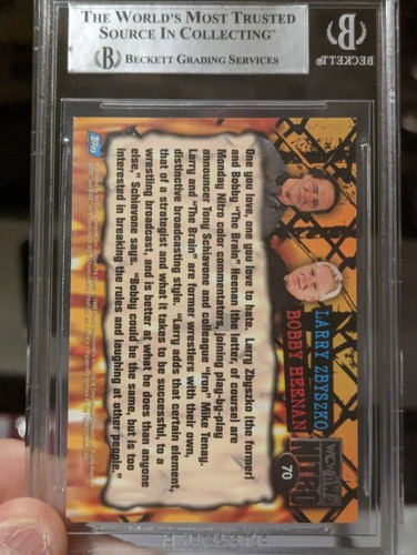 Bobby Heenan & Larry Zbyszko signiert 1999 Topps WCW HOFCard Beckett gekapselt - Bild 3 von 3