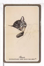 Single Railroad Playing Card "Chesapeake & Ohio, C&O-13b" Bollhagen Bk, Stand