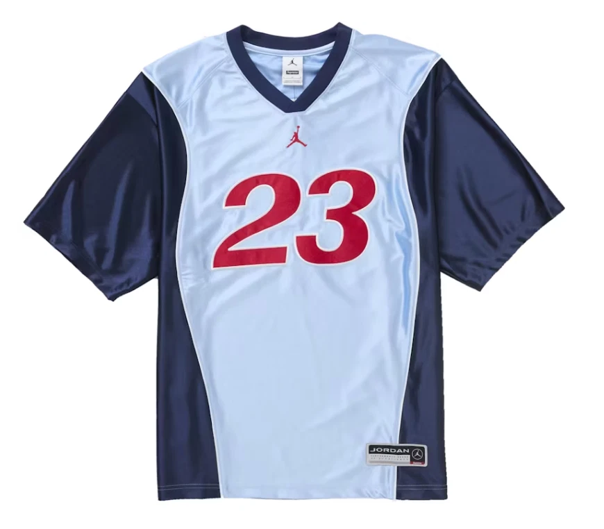 Maillot d'échauffement Supreme Jordan bleu clair grand   en main et prêt à expédier !