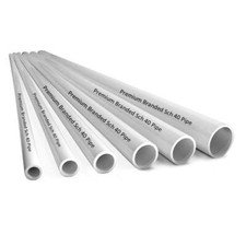 Landscape PVC Pipe Sch40 1/2 Inch 0.5 White Custom Length