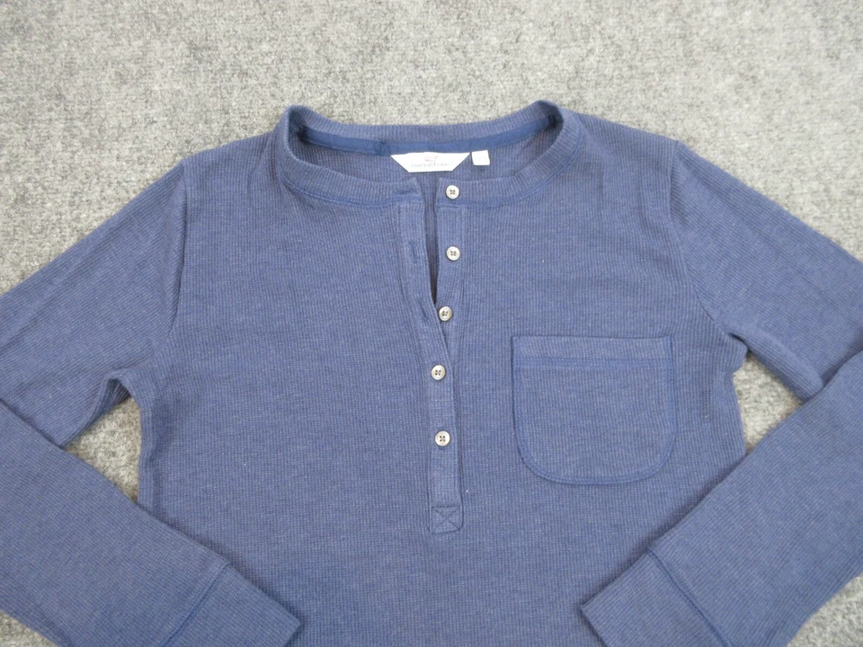 Camisa Vineyard Vines para mujer mediana púrpura azul manga larga salón ropa para dormir Foto 2 de 4