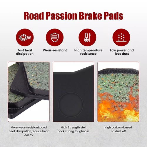 Front Rear Brake Pads For Harley Davison FLHRi FLHR Road King FA400 2000-2007 - Afbeelding 7 van 12