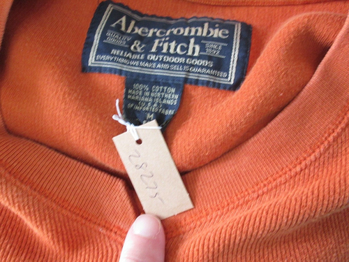 Abercrombie & Fitch Orange & Blue Sweater Mens Size M Chest 49 Long Sleeve 28275 - Picture 5 of 6
