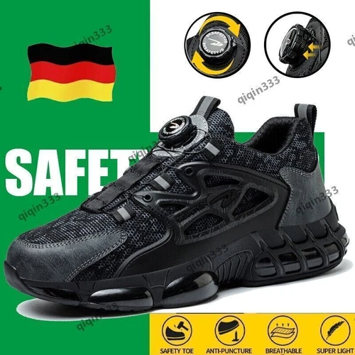 Neue Herren Sicherheitsschuhe Leichte Arbeitsschuhe Stahlkappe S3 Sport Sneaker - Bild 2 von 28