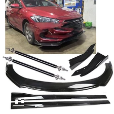 Glossy Black Front Bumper Lip Body Kit Spoiler Splitter For Hyundai Elantra 2000