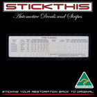 <!--F#f_0-->Tyre Placard - HQ GTS LS SS Monaro Sedan Coupe Glovebox Decal Sticker 9930171 ND<!--F/-->
