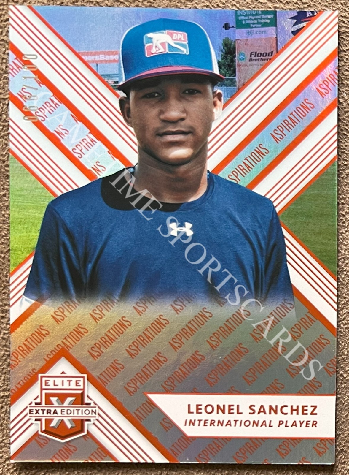 Leonel Sanchez 2018 Elite Extra Edition Aspirations Orange #174 /100 Rookie RC