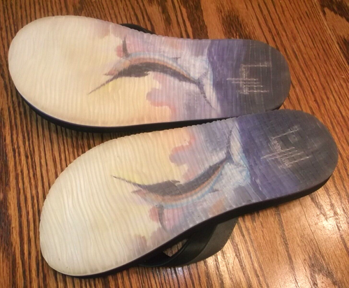 Guy Harvey Black with Black/Gray Straps Thong Flip-Flop Sandals Size 8M NWOT - Picture 3 of 4