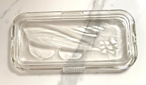 Vintage Federal Glass Refrigerator Dish Container Vegetable LID ONLY