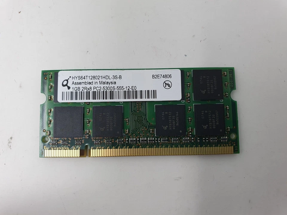 SONYPCG-9Y2M VGN-BX51XP RAM Memory 1GB PC2-5300s DDR2 Qimonda HYS64T128021HDL-3S - Image 2 of 4